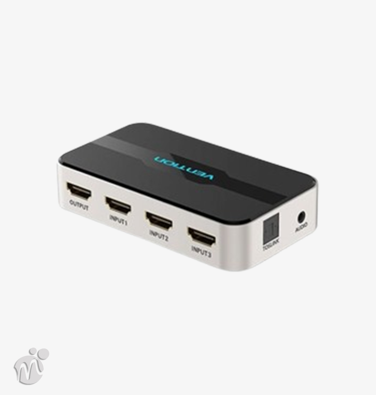 VENTION AFJH0 3 In 1 Out HDMI Switcher With Audio Separation Gray Metal Type