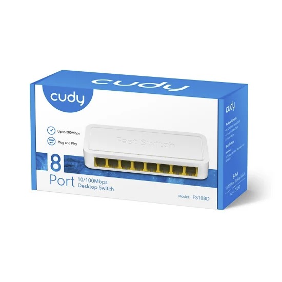 Cudy FS108D 8 Port 10/100Mbps Desktop Switch