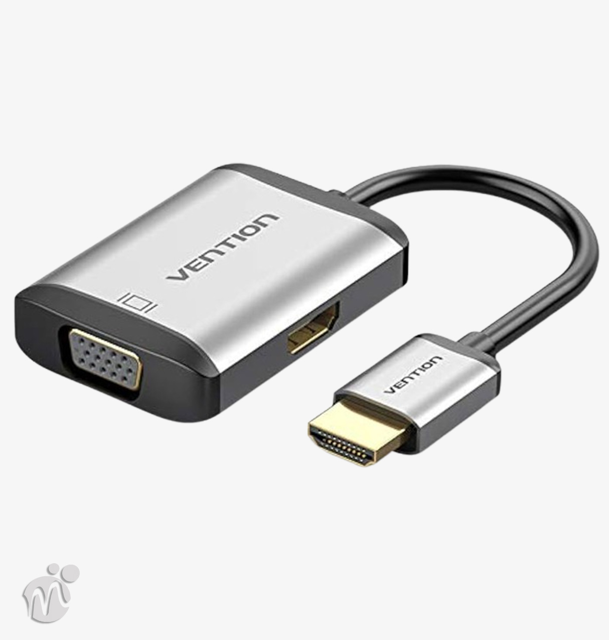 VENTION AFVHB HDMI to HDMI+VGA Converter 0.15M Gray Metal Type