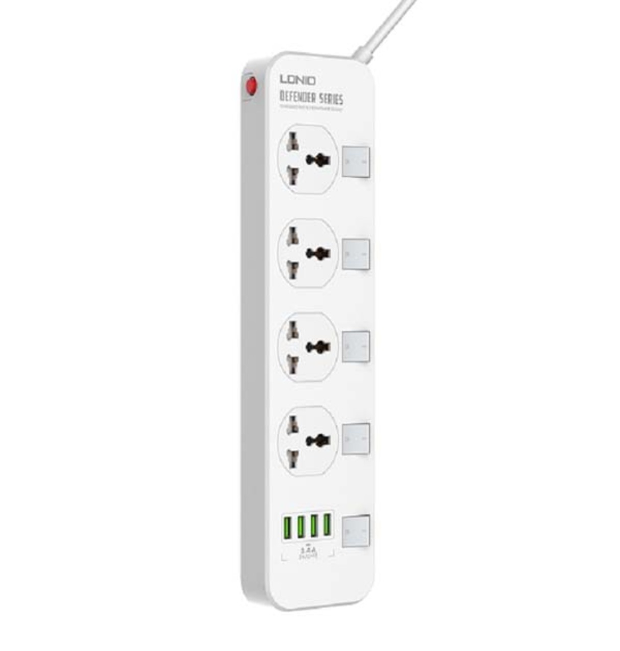 LDNIO SC4408 2500W New 5 Outlet 4 USB port Surge Protector Power Strip LDNIO SC4408 2500W New 5 Outlet 4 USB port Surge Protector Power Strip