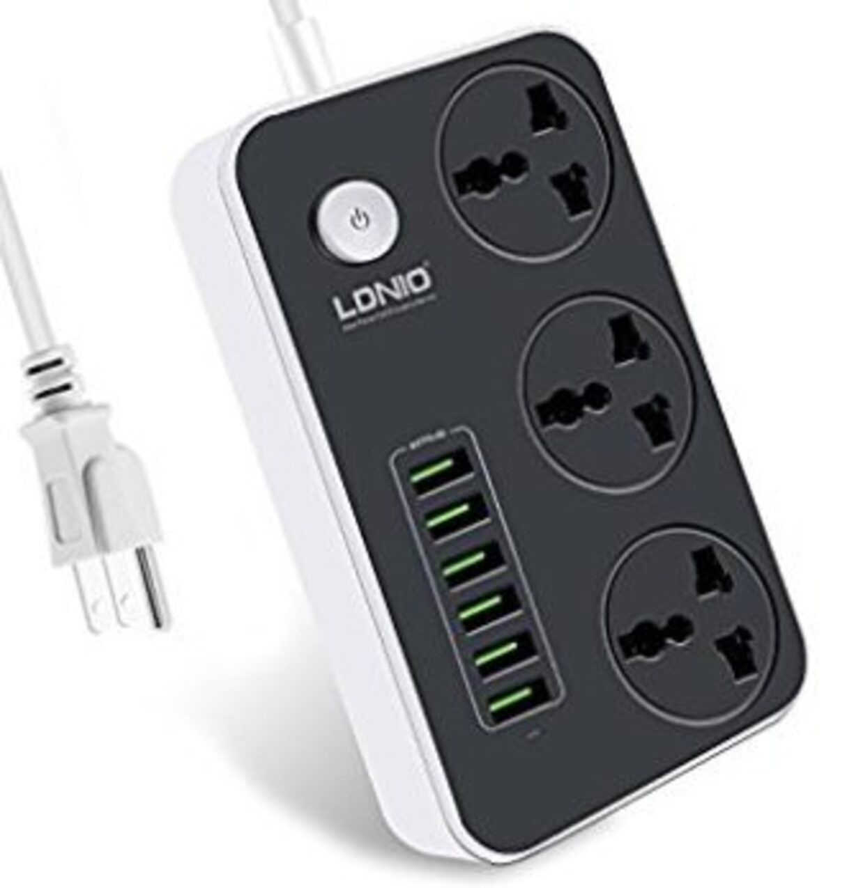 Ldnio SC3604 Power Strip with 3 AC Sockets and 6 USB Ports – Black Ldnio SC3604 Power Strip with 3 AC Sockets and 6 USB Ports – Black