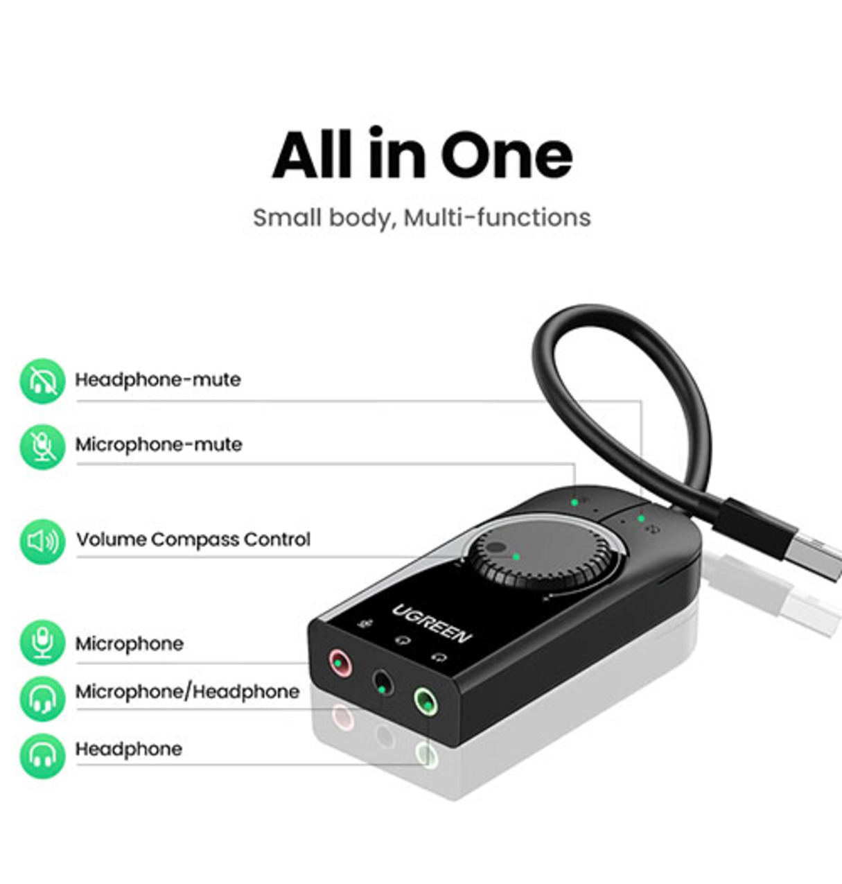UGREEN 40964 USB External Stereo Sound Adapter