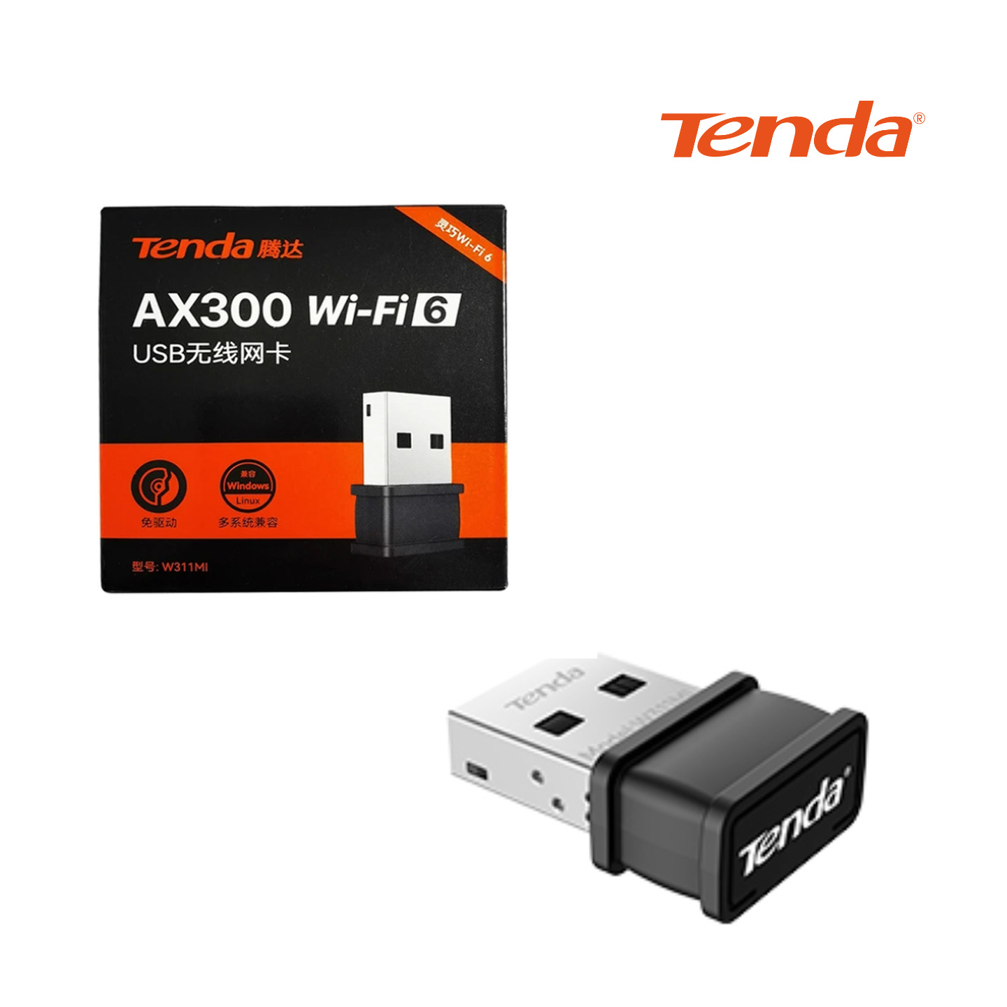 Tenda W311MI AX300 Wi-Fi 6 Wireless Nano USB Adapter Tenda W311MI AX300 Wi-Fi 6 Wireless Nano USB Adapter