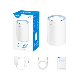 CUDY M1200 Whole Home Mesh Wi-Fi5 System Powerful CPU Router (1 Pack)