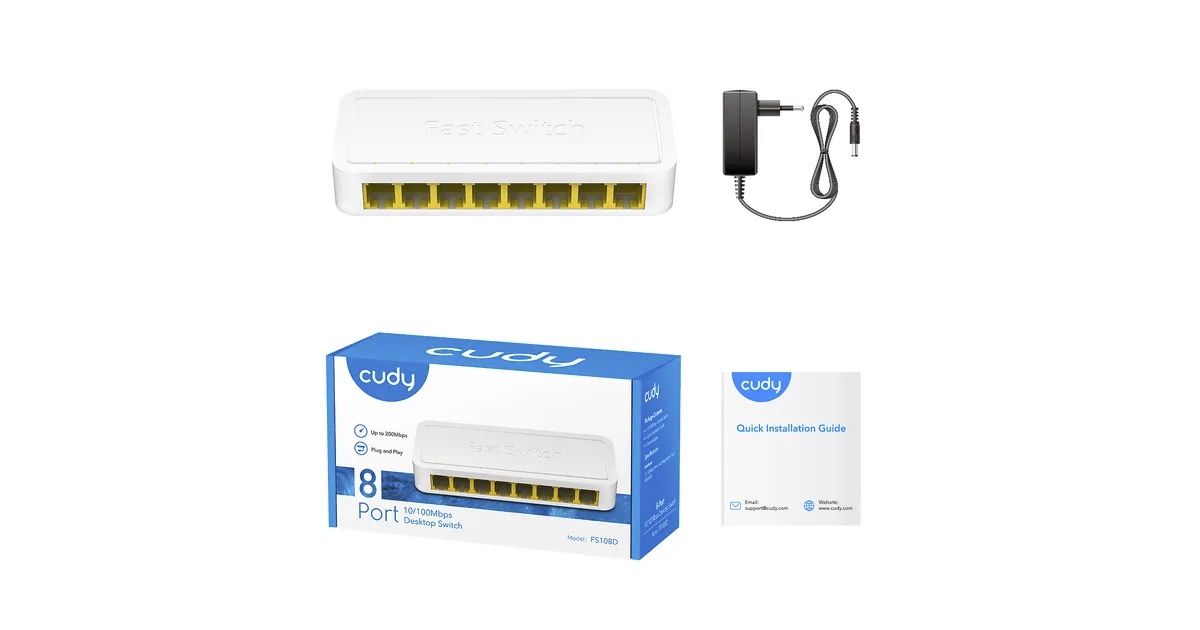 Cudy FS108D 8 Port 10/100Mbps Desktop Switch Cudy FS108D 8 Port 10/100Mbps Desktop Switch