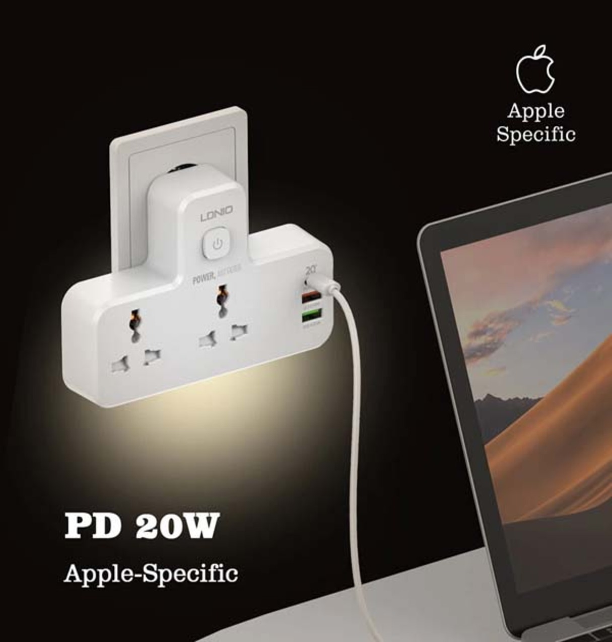 LDNIO Universal 2 port + 1PD + 1 QC 3.0 + 1 USB POWER SOCKET (SC2311) LDNIO Universal 2 port + 1PD + 1 QC 3.0 + 1 USB POWER SOCKET (SC2311)